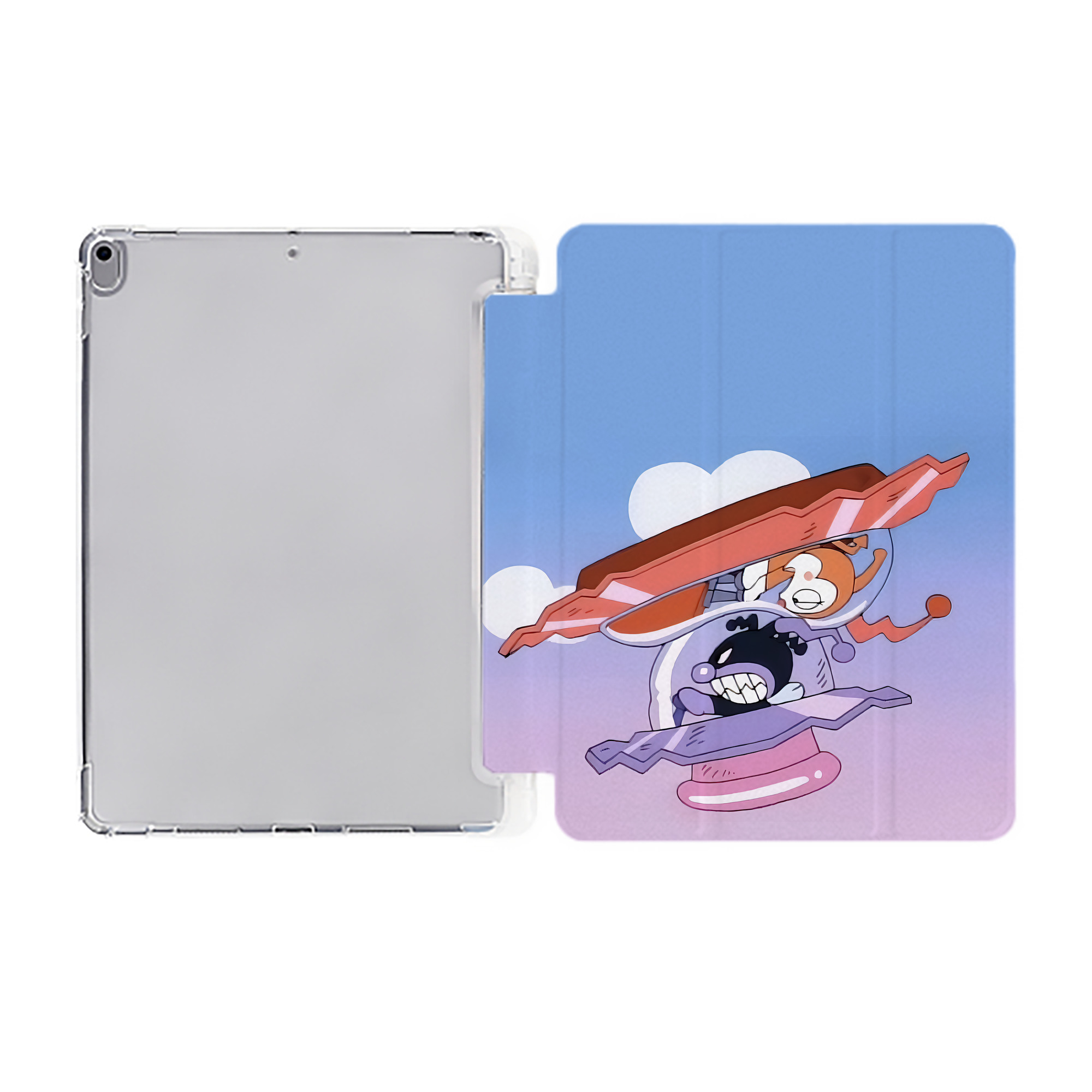 （画像用） アンパンマン Anpanman IPad ケース ペン収納付き 三つ折りスタンド PUレザー×シリコン 対応機種9.5/10.5/10.9インチ
